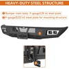 image:imageHooke Road 1421 Tundra Front Bumper for 20142021 Toyota Tundra Full Width Sturdy Steel Bumper Guard with LED Lights Sensor Holes License Plate Bracket