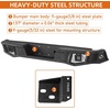 image:imageHooke Road Tubular Steel Rear Bumper for 20142021 Toyota Tundra Pickup Trucks Lightweight Overland Replacement Bumper Guard with LED Spotlights amp DRing Mounts No Drill Installation