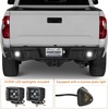 image:imageHooke Road Tubular Steel Rear Bumper for 20142021 Toyota Tundra Pickup Trucks Lightweight Overland Replacement Bumper Guard with LED Spotlights amp DRing Mounts No Drill Installation