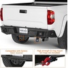 image:imageHooke Road Tubular Steel Rear Bumper for 20142021 Toyota Tundra Pickup Trucks Lightweight Overland Replacement Bumper Guard with LED Spotlights amp DRing Mounts No Drill Installation