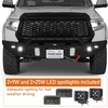 image:imageHooke Road Tundra Offroad Front Bumper wBull Bar Guard for 20142021 Toyota Tundra Regular Cab Double Cab CrewMax Rugged Design Steel Bumper with Winch Plate LED Lights Sensor Holes