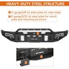 image:imageHooke Road Tundra Offroad Front Bumper wBull Bar Guard for 20142021 Toyota Tundra Regular Cab Double Cab CrewMax Rugged Design Steel Bumper with Winch Plate LED Lights Sensor Holes