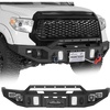 image:imageHooke Road Tundra Offroad Front Bumper wBull Bar Guard for 20142021 Toyota Tundra Regular Cab Double Cab CrewMax Rugged Design Steel Bumper with Winch Plate LED Lights Sensor Holes