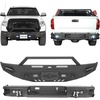 image:imageHooke Road Tundra Offroad Front and Rear Bumpers Set for 20142021 Toyota Tundra Rugged Style Full Width Steel Bumper Armor Guard with Turn Signal Lights amp Dring Mounts