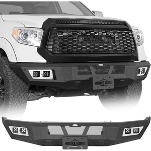 image:imageHooke Road 1421 Tundra Front Bumper for 20142021 Toyota Tundra Full Width Sturdy Steel Bumper Guard with LED Lights Sensor Holes License Plate Bracket