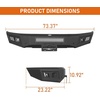 image:imageHooke Road Ranger Front Bumper for Ford Ranger 2019 2020 2021 2022 2023 Full Width Sturdy Steel Bumper Guard with LED Lights Sensor Holes License Plate Bracket