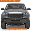 image:imageHooke Road Ranger Front Bumper for Ford Ranger 2019 2020 2021 2022 2023 Full Width Sturdy Steel Bumper Guard with LED Lights Sensor Holes License Plate Bracket
